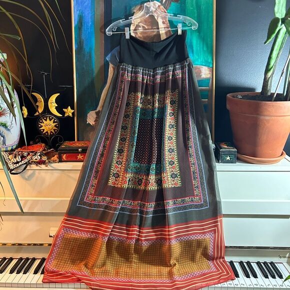 Anthropologie Dream Daily Colorful Patchwork A-Line Skirt Large - Picture 14 of 16